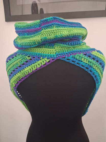 Wild Oleander Hooded Scarf