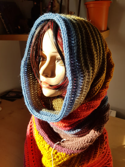 Wild Oleander Hooded Scarf